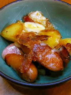 ポテトとベーコン・ソーセージのチーズ焼き-レシピのメイン写真