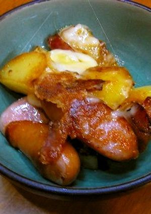 ポテトとベーコン・ソーセージのチーズ焼き-レシピのメイン写真