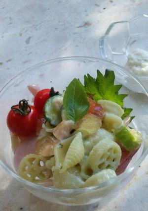 《夏野菜のマカロニサラダ》-レシピのメイン写真
