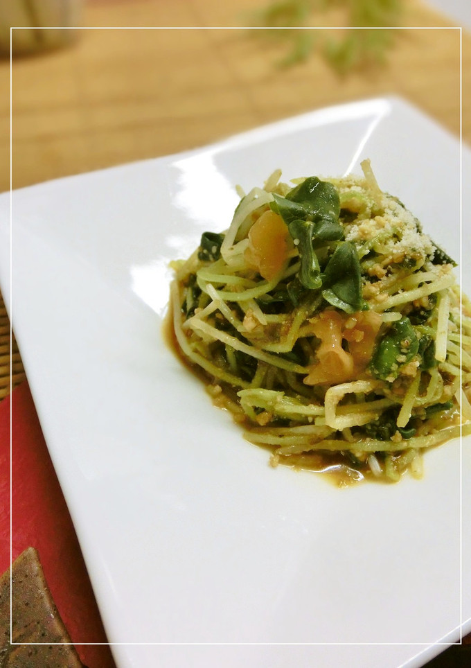 新芽の梅わさび海苔胡麻和え-レシピのメイン写真