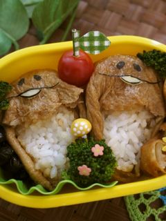 稲荷すしで、おさわり探偵☆なめこ弁-レシピのメイン写真