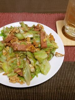 キャベツとスパムの玉子炒め-レシピのメイン写真