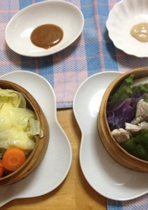 野菜を摂ろう!蒸篭で蒸し野菜-レシピのメイン写真