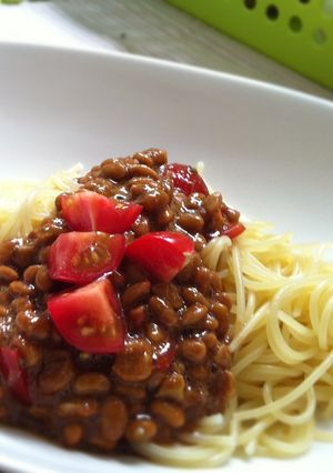 簡単ずぼら飯☆納豆パスタ-レシピのメイン写真