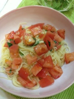 フレッシュトマトの冷たいパスタ-レシピのメイン写真