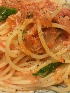 アジの干物でフレッシュトマトパスタ-レシピのメイン写真