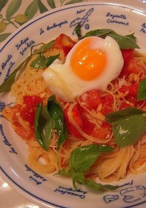 夏に爽やか新生姜とトマトの冷製パスタ-レシピのメイン写真