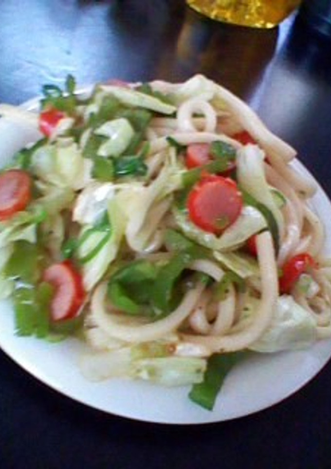 白だし使用☆ほっとする味☆の焼きうどん-レシピのメイン写真