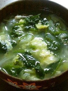 給食の♪ほうれん草だけど菜の花スープ-レシピのメイン写真