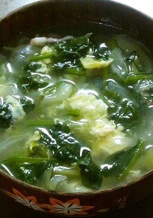 給食の♪ほうれん草だけど菜の花スープ-レシピのメイン写真