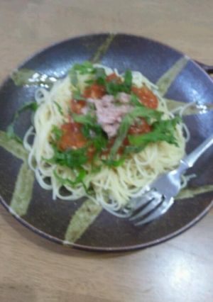 ツナとトマトの冷製パスタ-レシピのメイン写真