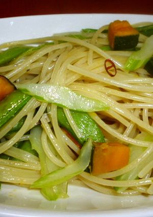 スナップエンドウとセロリのさっぱりパスタ-レシピのメイン写真