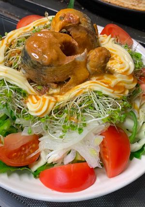 鯖味噌缶サラダ-レシピのメイン写真