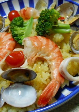 フライパンで簡単！海鮮パエリア-レシピのメイン写真