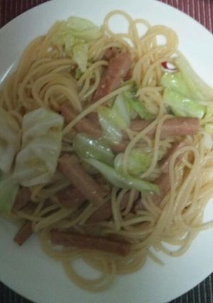 キャベツとスパムのペペロンチーノ-レシピのメイン写真