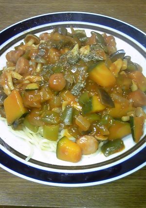 夏野菜のトマトソーススパゲティ☆-レシピのメイン写真