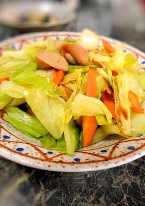 簡単夕飯★キャベツのチーズカレー炒め-レシピのメイン写真
