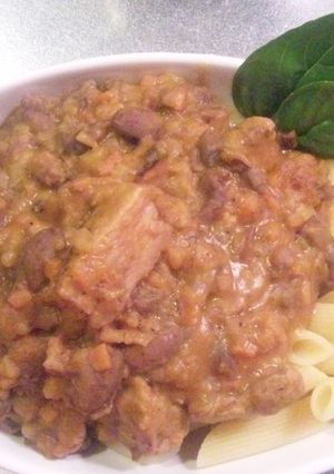 塩麹豚とうずら豆の煮込み-レシピのメイン写真