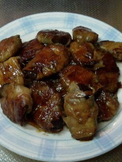 簡単!茄子の豚バラ巻き照り焼き風-レシピのメイン写真