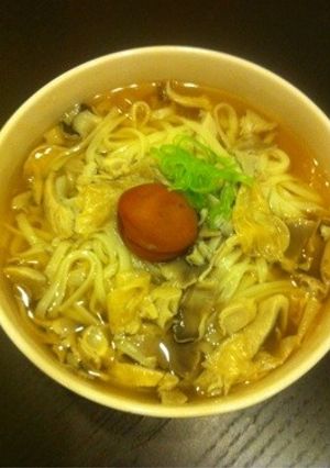 湯葉と梅干のあんかけうどん-レシピのメイン写真