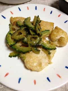 ゴーヤと鶏胸肉のマヨ炒め-レシピのメイン写真