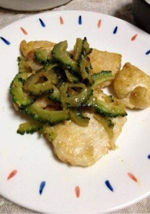 ゴーヤと鶏胸肉のマヨ炒め-レシピのメイン写真