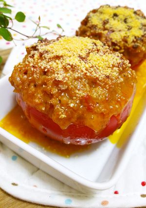 焼き肉のたれでハンバーグ♪みたいなトマト-レシピのメイン写真