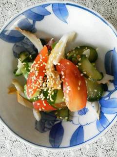 きゅうりもみ~きゅうりとトマトの酢の物-レシピのメイン写真