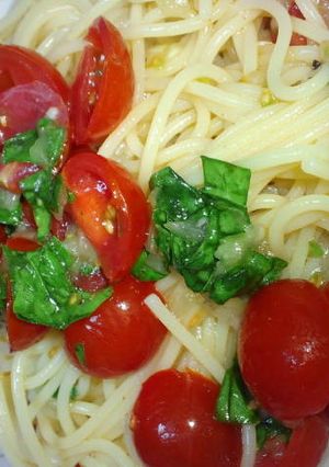 冷たいトマトのパスタ-レシピのメイン写真