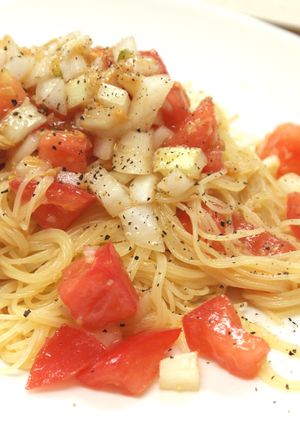 塩糀トマトの冷製パスタ-レシピのメイン写真