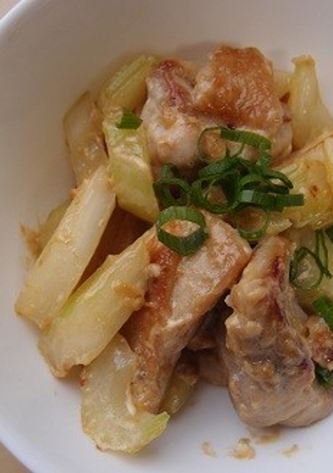 鶏とセロリのオイマヨ炒め-レシピのメイン写真