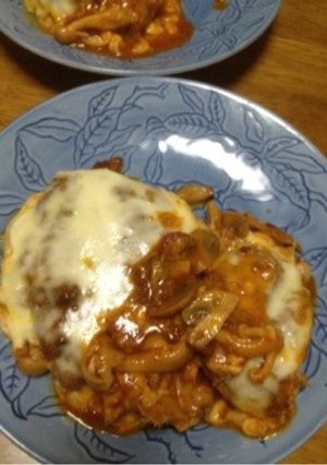 ヘルシー煮込みチーズハンバーグ-レシピのメイン写真