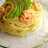 海老とアボカドの冷製パスタ。