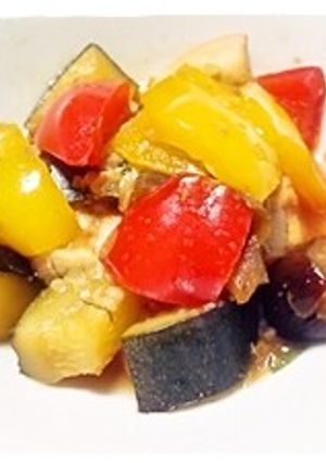 ささみと彩り野菜の塩麹甘酢炒め-レシピのメイン写真