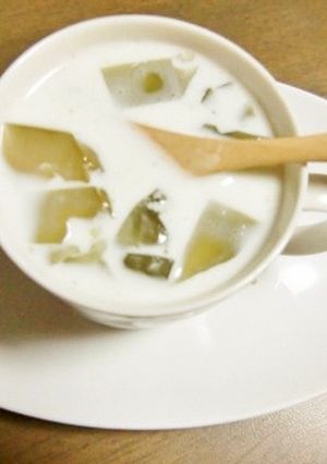 はちみつ抹茶ゼリーのミルクがけ♡-レシピのメイン写真