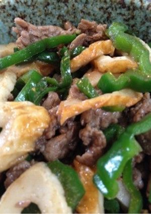 牛肉とちくわとピーマンの炒め物-レシピのメイン写真