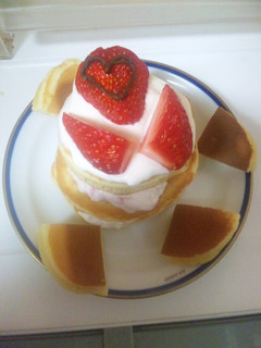 ホットケーキで素敵なケーキ(^O^)/-レシピのメイン写真