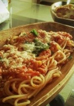 体に優しい♡レンズ豆とツナのトマトパスタ-レシピのメイン写真