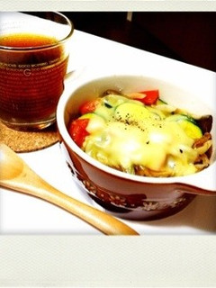 いろいろ野菜のとまとチーズ焼き-レシピのメイン写真
