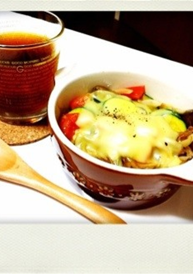 いろいろ野菜のとまとチーズ焼き-レシピのメイン写真