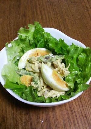 鶏ムネ肉とアスパラのカレー風味サラダ-レシピのメイン写真