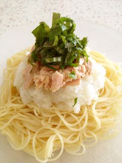 簡単!ツナと大根おろしの冷たい和風パスタ-レシピのメイン写真