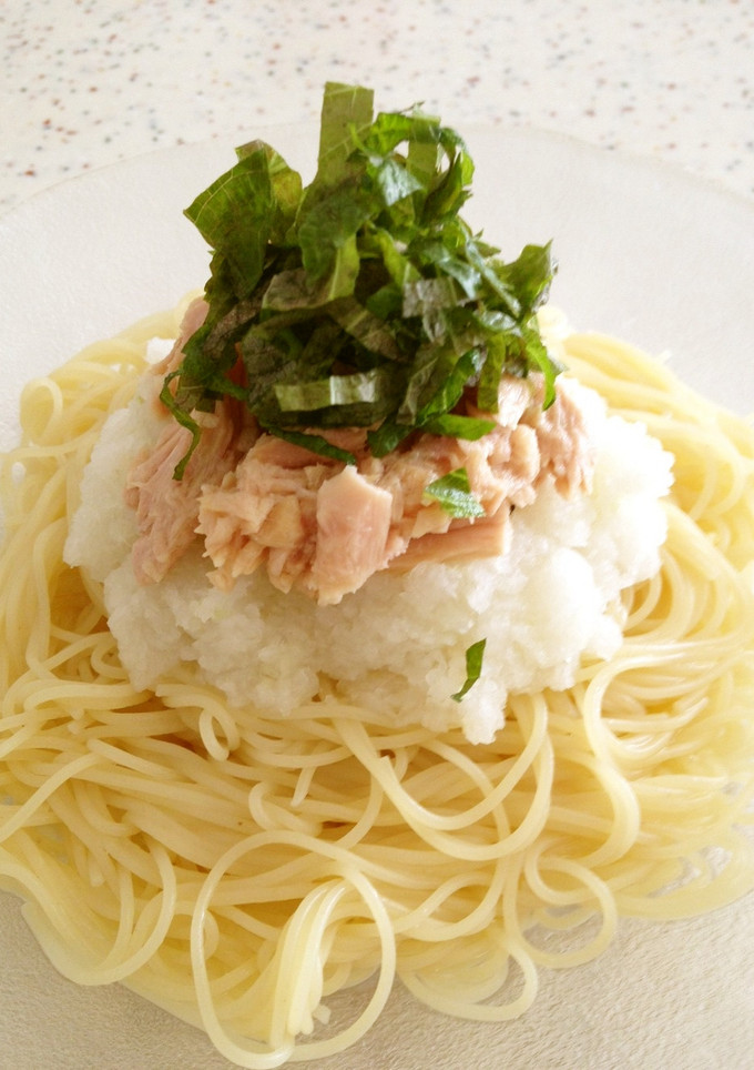 簡単！ツナと大根おろしの冷たい和風パスタ-レシピのメイン写真