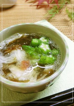 長芋・オクラともずくの梅大葉風味-レシピのメイン写真