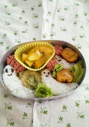 簡単☆かたつむりの親子でキャラ弁-レシピのメイン写真