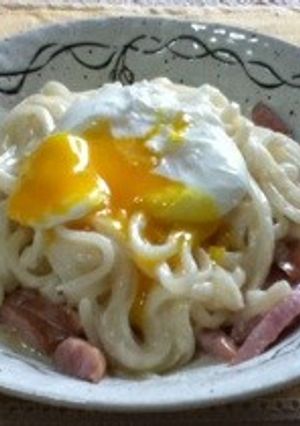 冷凍うどんでカルボナーラ-レシピのメイン写真