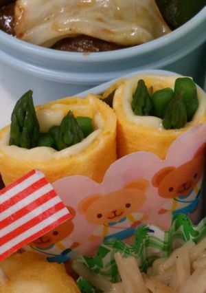 アスパラ玉子巻き-レシピのメイン写真