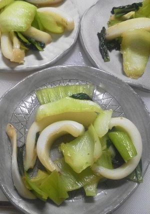 ☆チンゲン菜とイカのウエイパー炒め☆-レシピのメイン写真