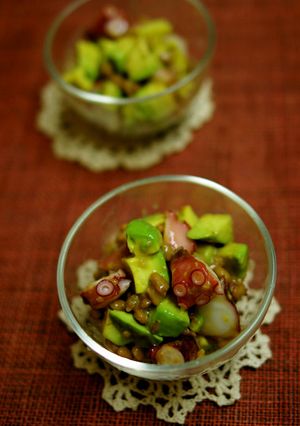 アボカドとタコの醤油麹納豆和え-レシピのメイン写真