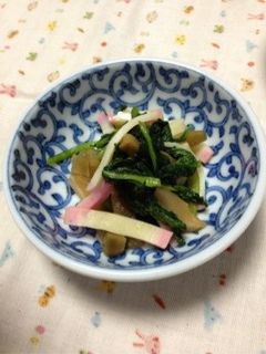 小松菜と搾菜(ザーサイ)の中華風炒め-レシピのメイン写真